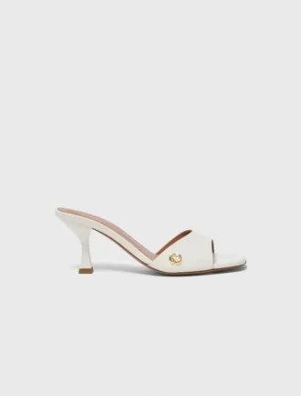 Mules in pelle