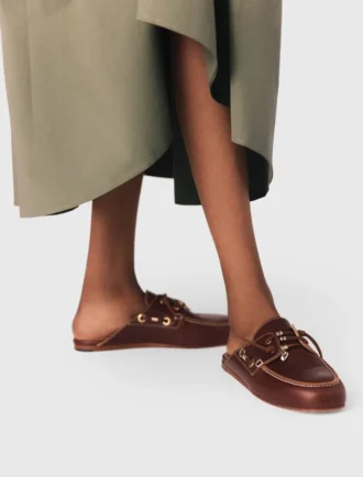 Mules in pelle