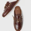 Mules in pelle