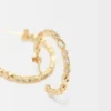 Orecchini a cerchio grandi con decorazioni in strass Orecchini a cerchio grandi con decorazioni in strass