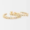 Orecchini a cerchio grandi con decorazioni in strass Orecchini a cerchio grandi con decorazioni in strass