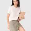 Pantaloncini a strati in misto lino