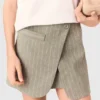 Pantaloncini a strati in misto lino