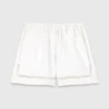 Pantaloncini in misto lino ricamati Pantaloncini in misto lino ricamati