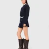 Pantaloncini in tweed con cintura a contrasto