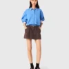 Pantaloncini in tweed con elastico in vita