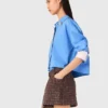 Pantaloncini in tweed con elastico in vita