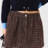Pantaloncini in tweed con elastico in vita