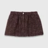 Pantaloncini in tweed con elastico in vita