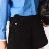 Pantaloncini in tweed con strass