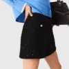 Pantaloncini in tweed con strass