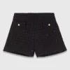 Pantaloncini in tweed con strass