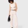 Pantaloni a gamba larga effetto tweed