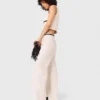 Pantaloni a gamba larga effetto tweed