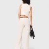 Pantaloni a gamba larga effetto tweed