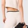 Pantaloni a gamba larga effetto tweed