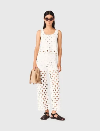 Pantaloni all’uncinetto con specchietti