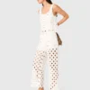 Pantaloni all’uncinetto con specchietti