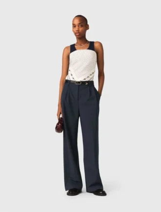 Pantaloni da completo gessati