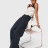Pantaloni da completo gessati
