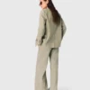 Pantaloni da completo in misto lino