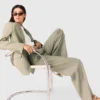 Pantaloni da completo in misto lino