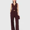 Pantaloni da completo sartoriali a vita alta