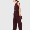 Pantaloni da completo sartoriali a vita alta