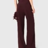 Pantaloni da completo sartoriali a vita alta