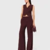 Pantaloni da completo sartoriali a vita alta