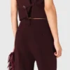 Pantaloni da completo sartoriali a vita alta