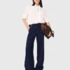 Pantaloni da marinaio in misto lino Pantaloni da marinaio in misto lino