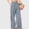 Pantaloni da marinaio in misto lino