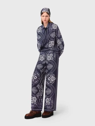 Pantaloni fluidi con stampa bandana