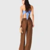 Pantaloni in misto lino