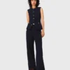 Pantaloni in tweed a gamba dritta