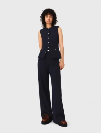 Pantaloni in tweed a gamba dritta