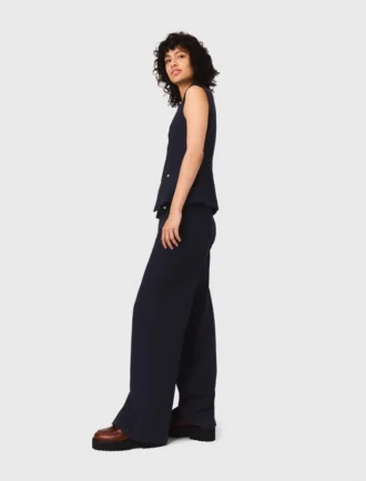 Pantaloni in tweed a gamba dritta