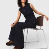 Pantaloni in tweed a gamba dritta