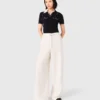 Pantaloni in tweed a gamba larga