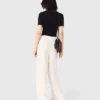 Pantaloni in tweed a gamba larga