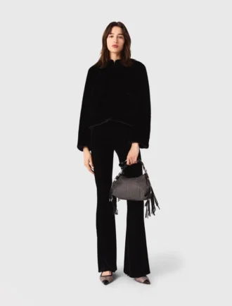 Pantaloni in velluto elasticizzato