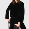 Pantaloni in velluto elasticizzato