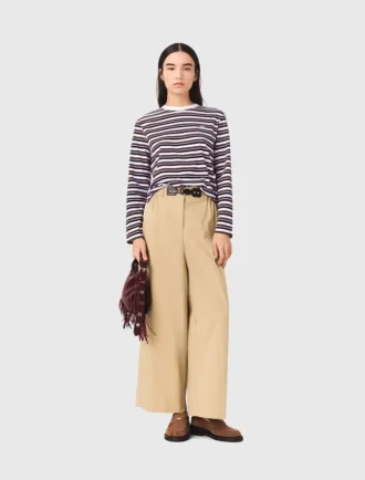Pantaloni larghi in cotone