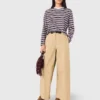 Pantaloni larghi in cotone