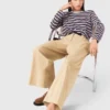 Pantaloni larghi in cotone