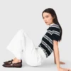 Pantaloni larghi in cotone