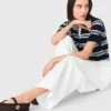 Pantaloni larghi in cotone