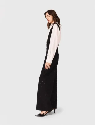 Pantaloni ricamati con bretelle Pantaloni ricamati con bretelle