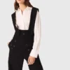 Pantaloni ricamati con bretelle